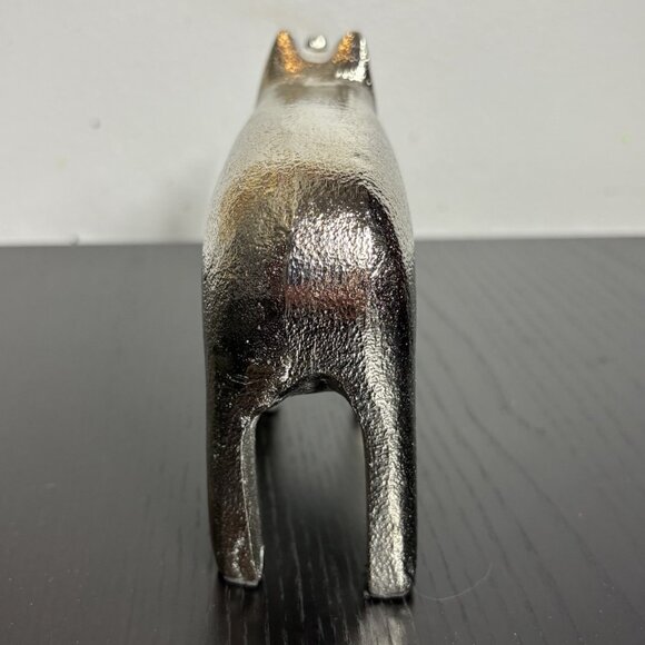 CURREY & COMPANY Kano Small Silver Rhino Metal Sculpture Figurine - Picture 4 of 4